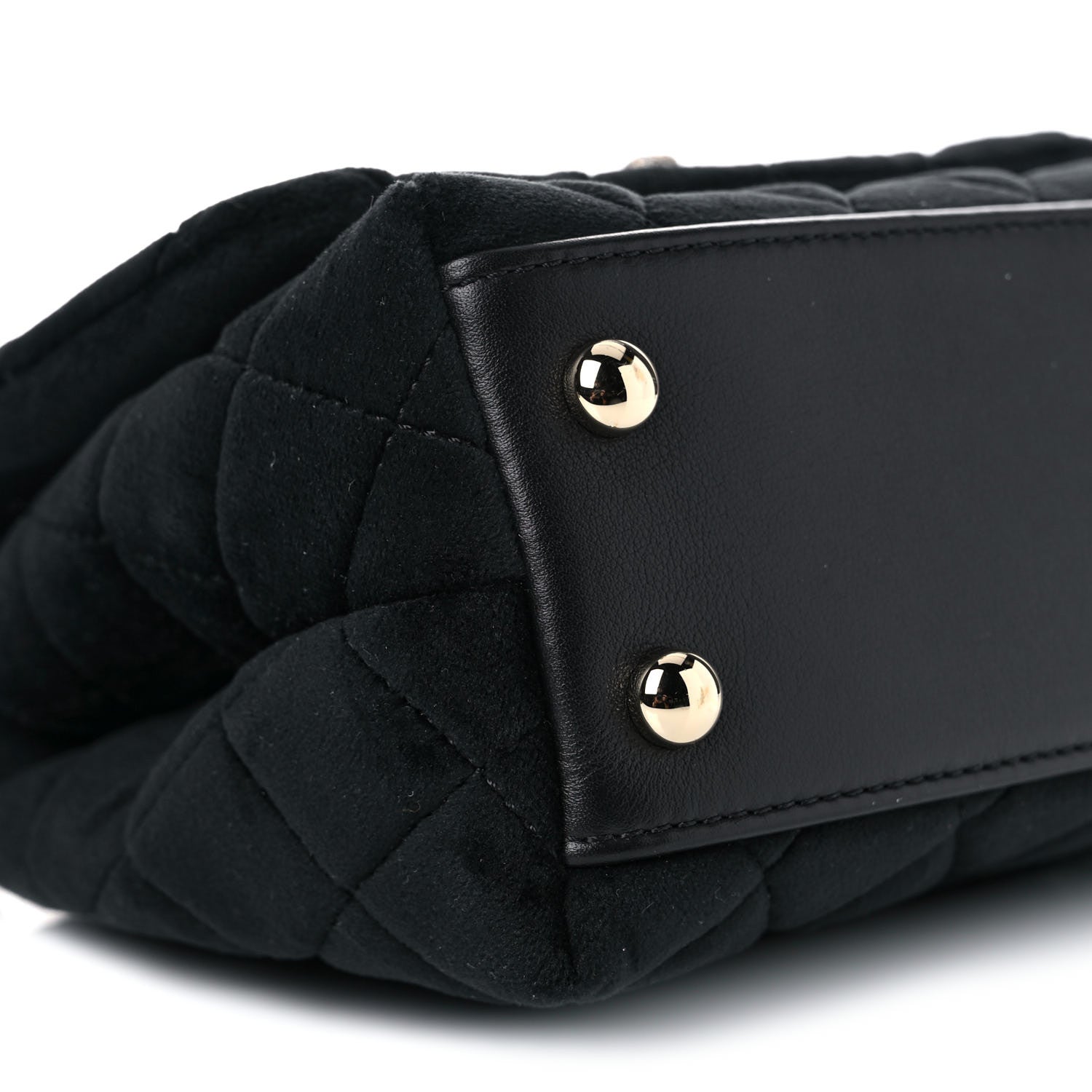 Chanel Velvet Crystal Quilted Extra Mini Coco Handle Flap Black 8 of 9