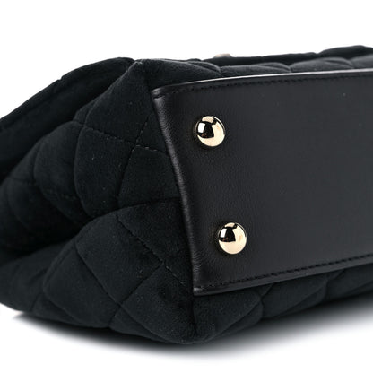 Chanel Velvet Crystal Quilted Extra Mini Coco Handle Flap Black 8 of 9