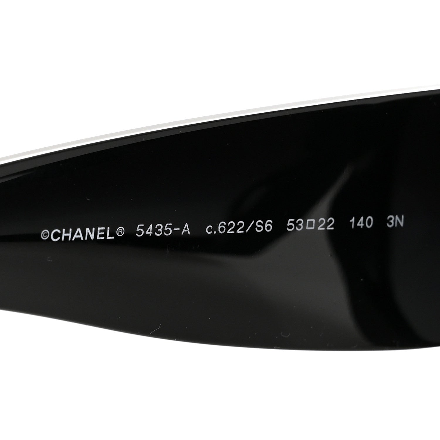 Chanel Acetate Rectangle Sunglasses 5435-A Black 5 of 8