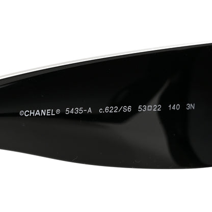 Chanel Acetate Rectangle Sunglasses 5435-A Black 5 of 8
