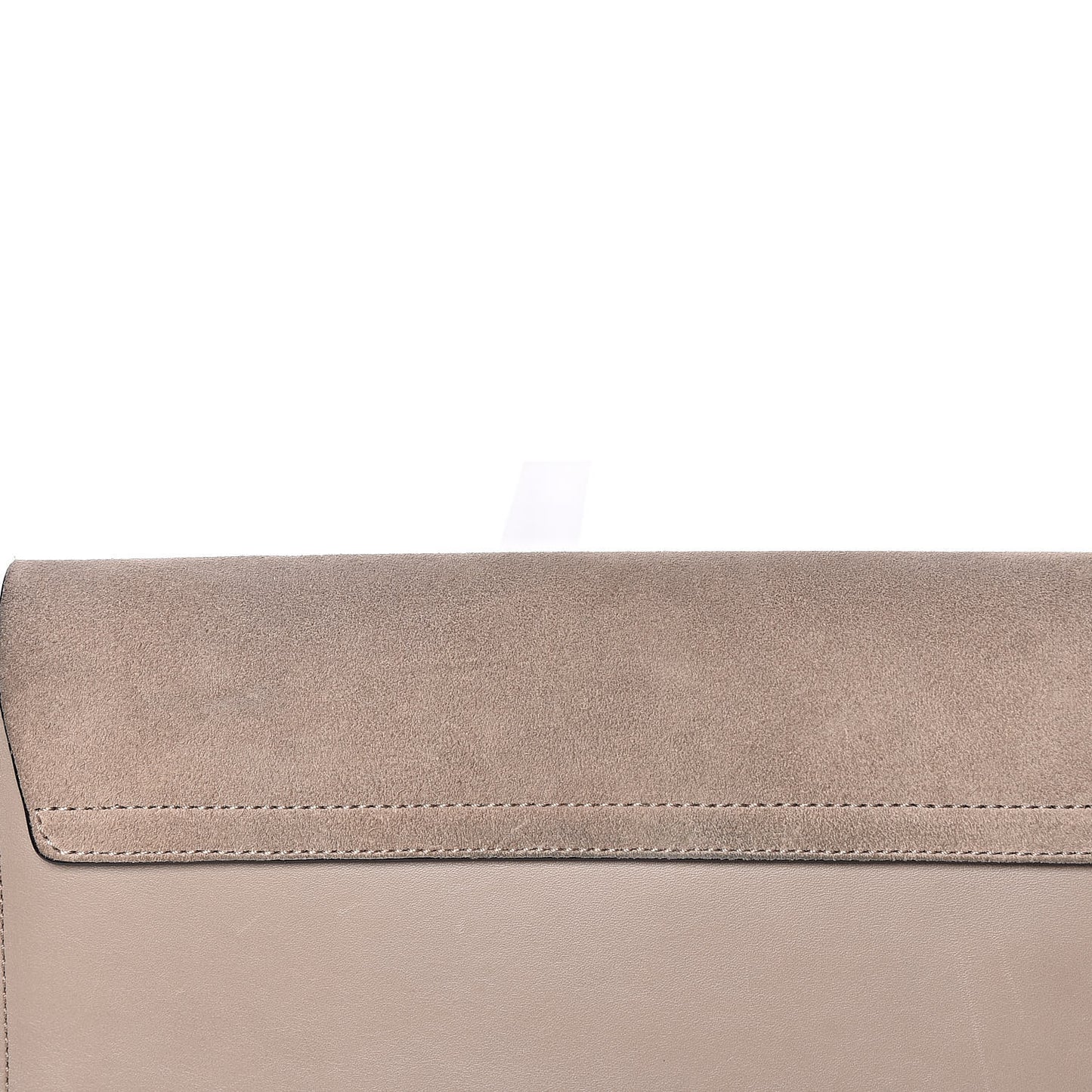 Suede Calfskin Faye Clutch Motty Grey