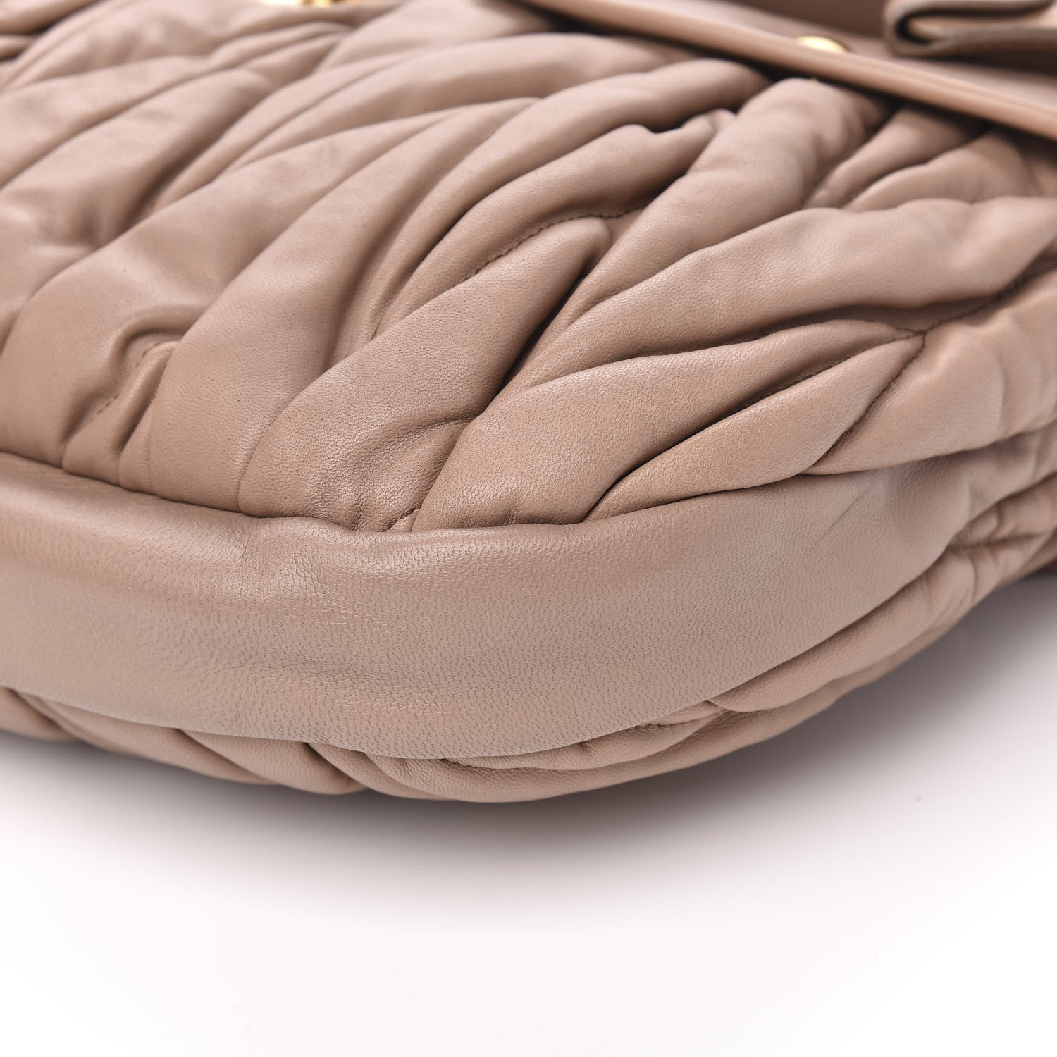 Miu Miu Nappa Matelasse Coffer Hobo Cammeo 9 of 10