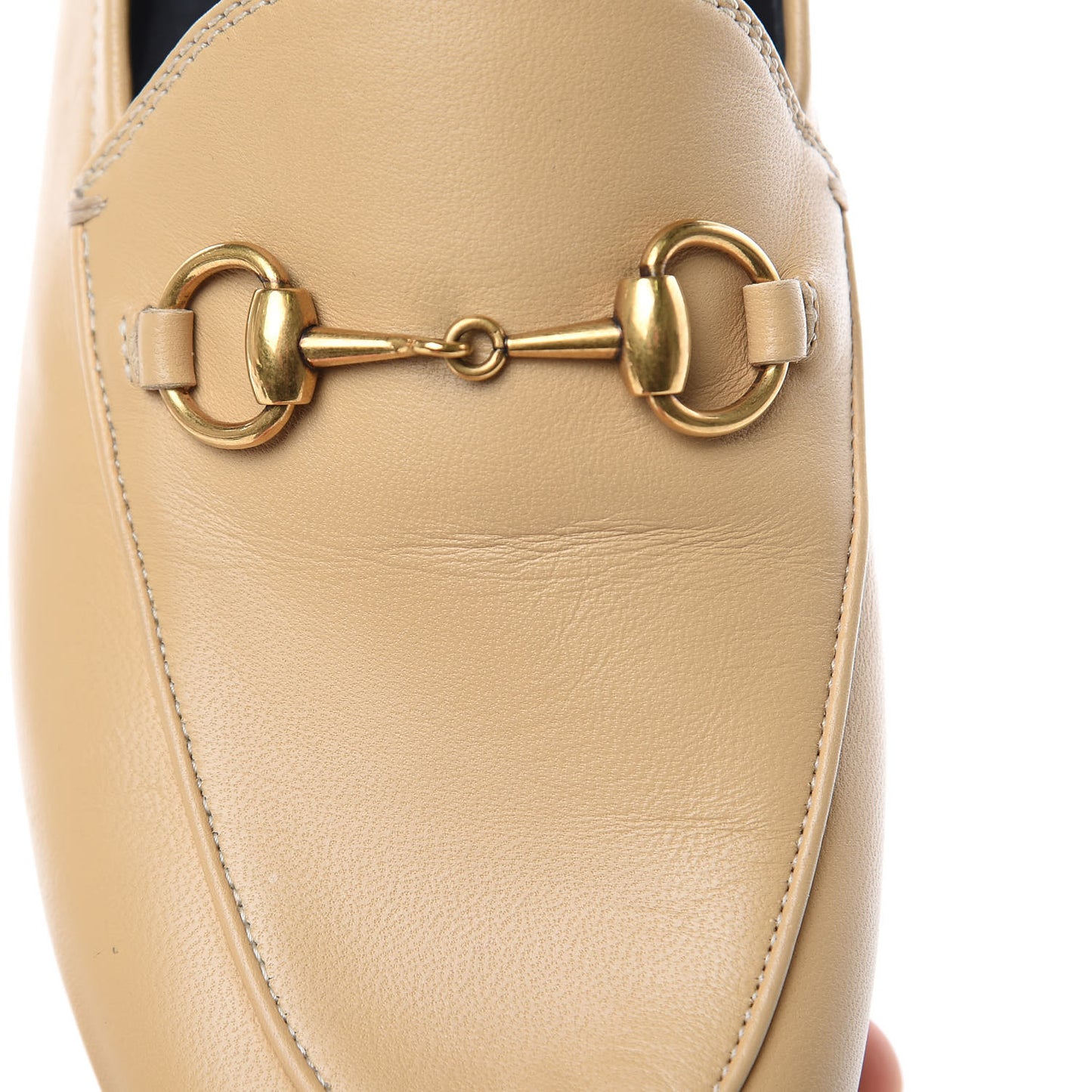 Lambskin Womens Brixton Horsebit Loafers 35.5 Wheat