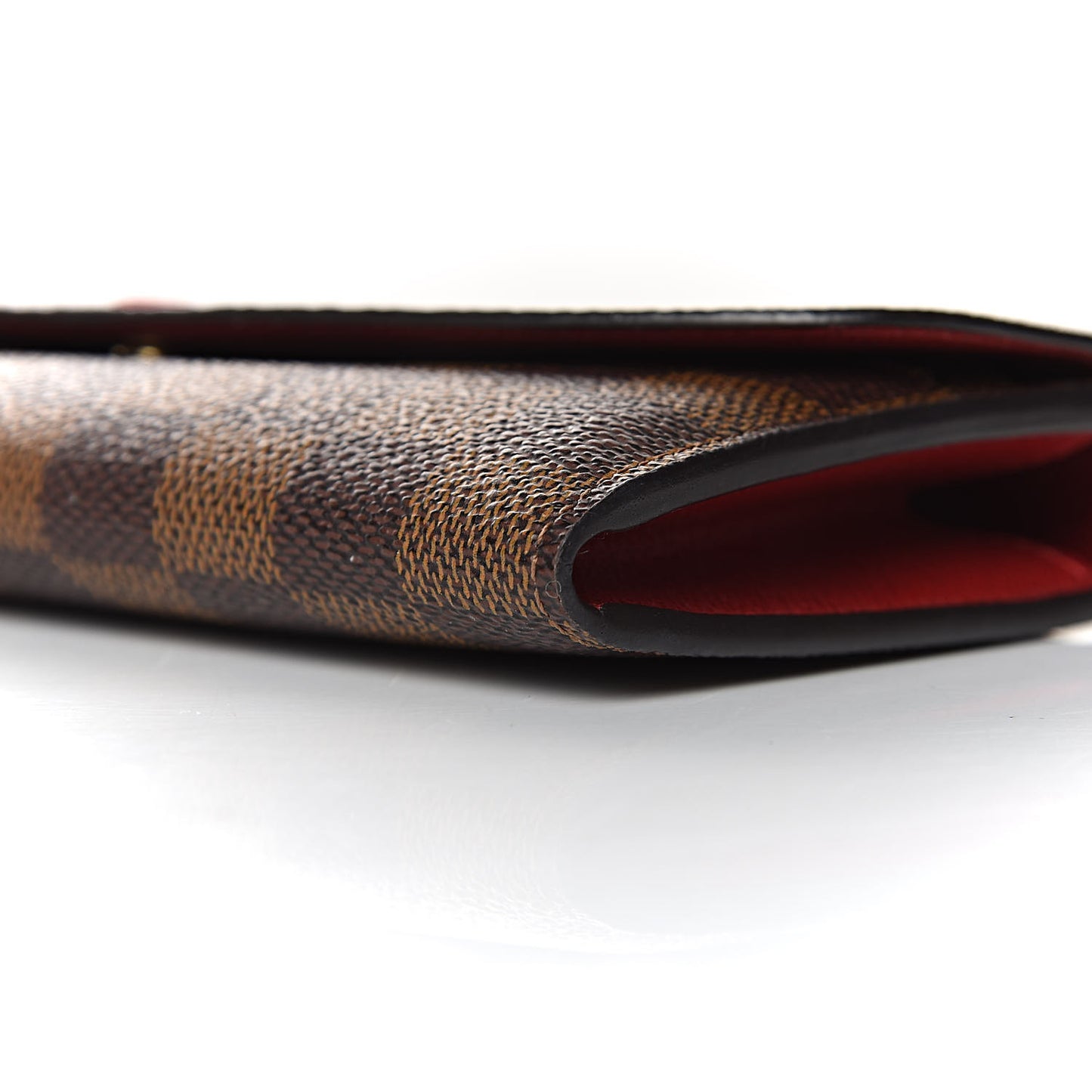 Damier Ebene Emilie Wallet Red