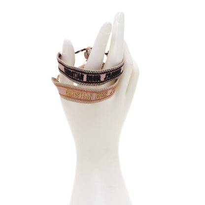 Christian Dior Woven Cotton J'Adior Friendship Bracelet Set Nude 2 of 4