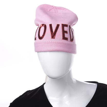 Gucci Wool Sequin Loved Beanie Hat L Pink 2 of 5