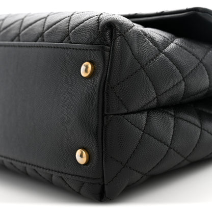 Chanel Caviar Quilted Medium Coco Handle Flap Black 10 of 10