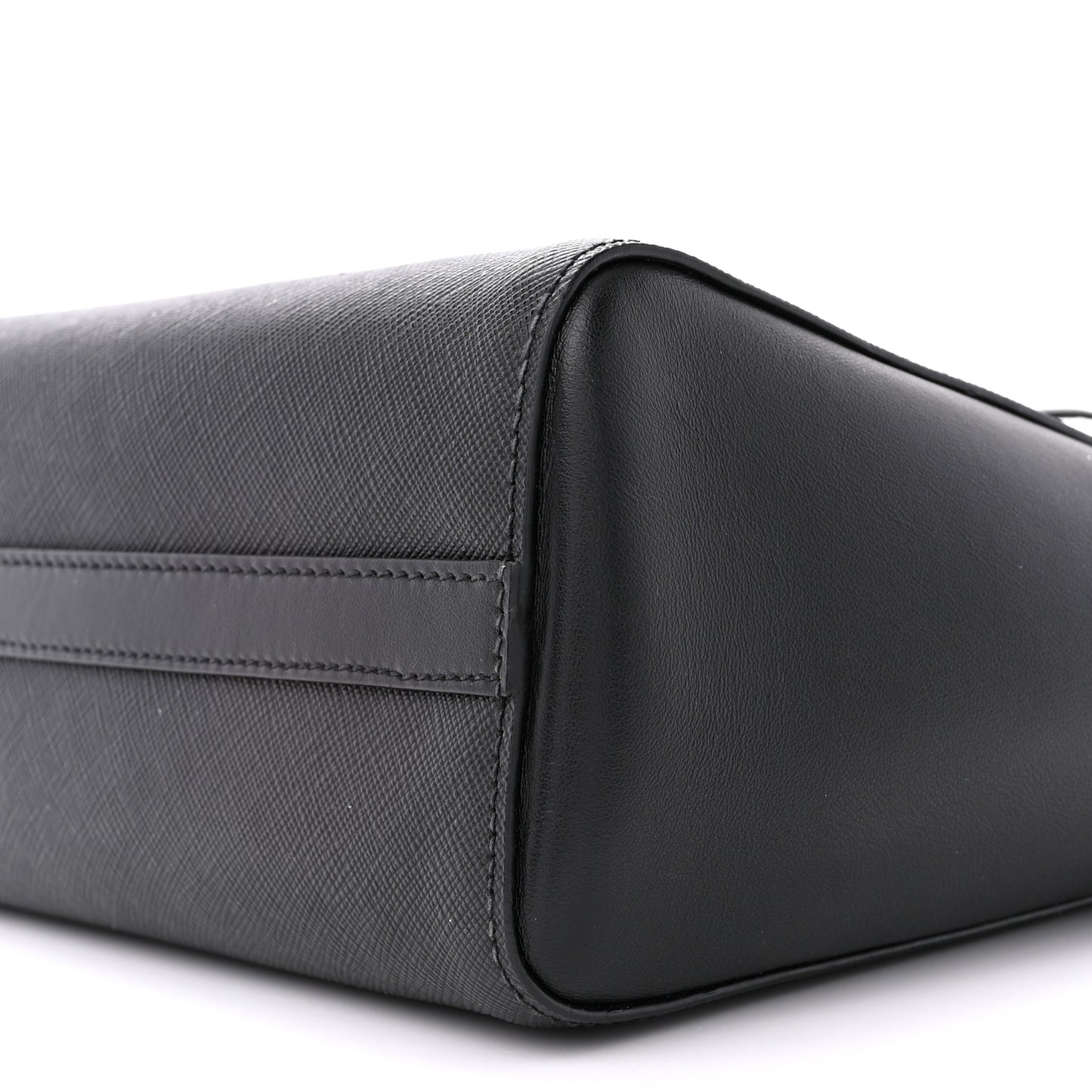 Saffiano Soft Calfskin Zippered Tote Black