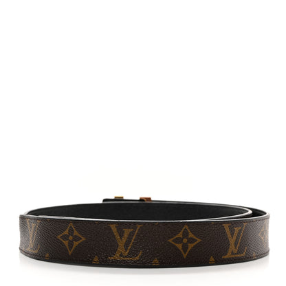 Louis Vuitton Monogram Calfskin 40mm LV Initiales Reversible Belt 80 32 Black 2 of 7