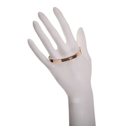 Hermes 18K Rose Gold Black Spinel PM Kelly Bracelet SH 2 of 6