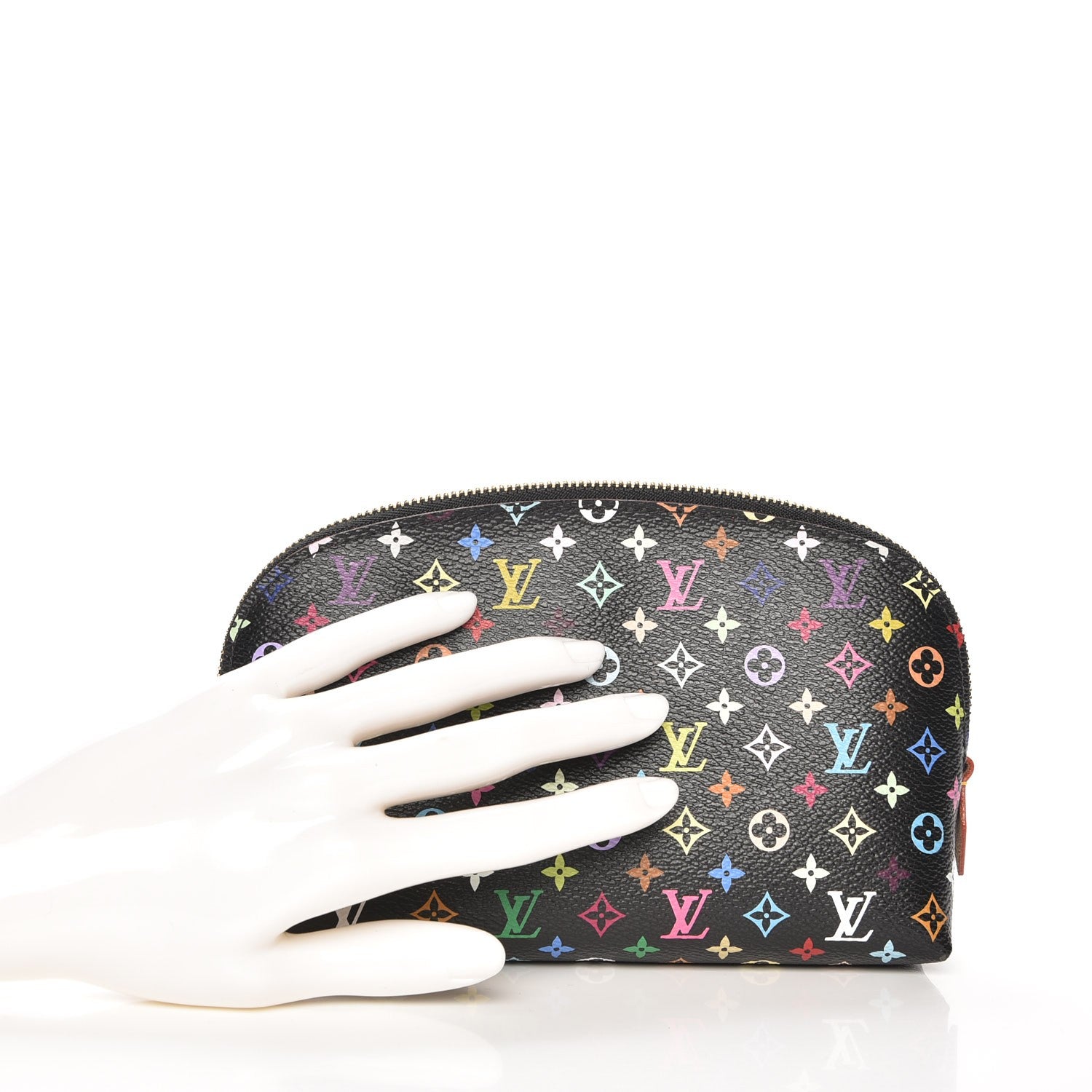 Louis Vuitton Monogram Multicolor Cosmetic Pouch Black Grenade 2 of 7