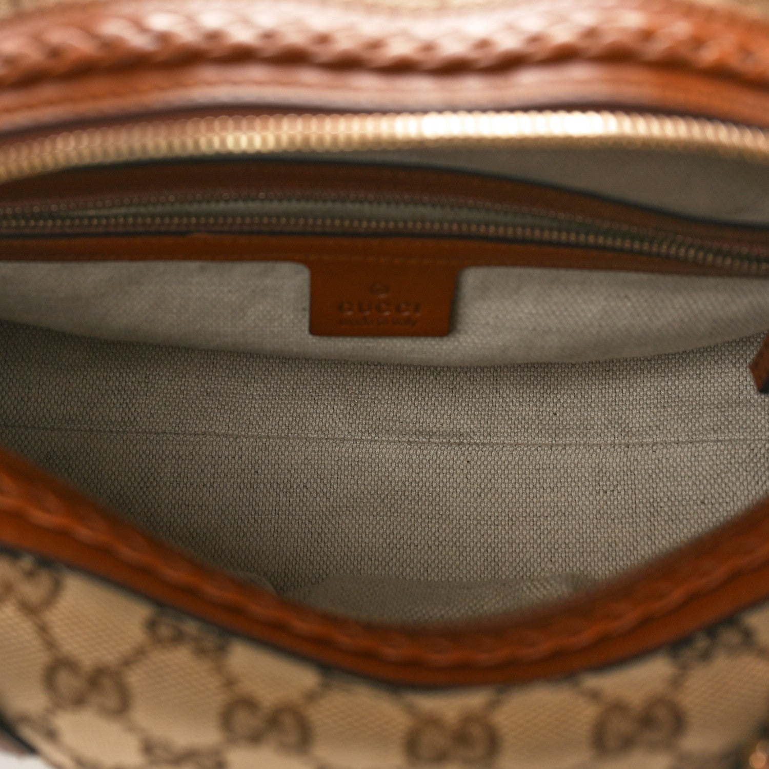 Gucci Monogram Small Brick Lane Boston Light Brown 5 of 10