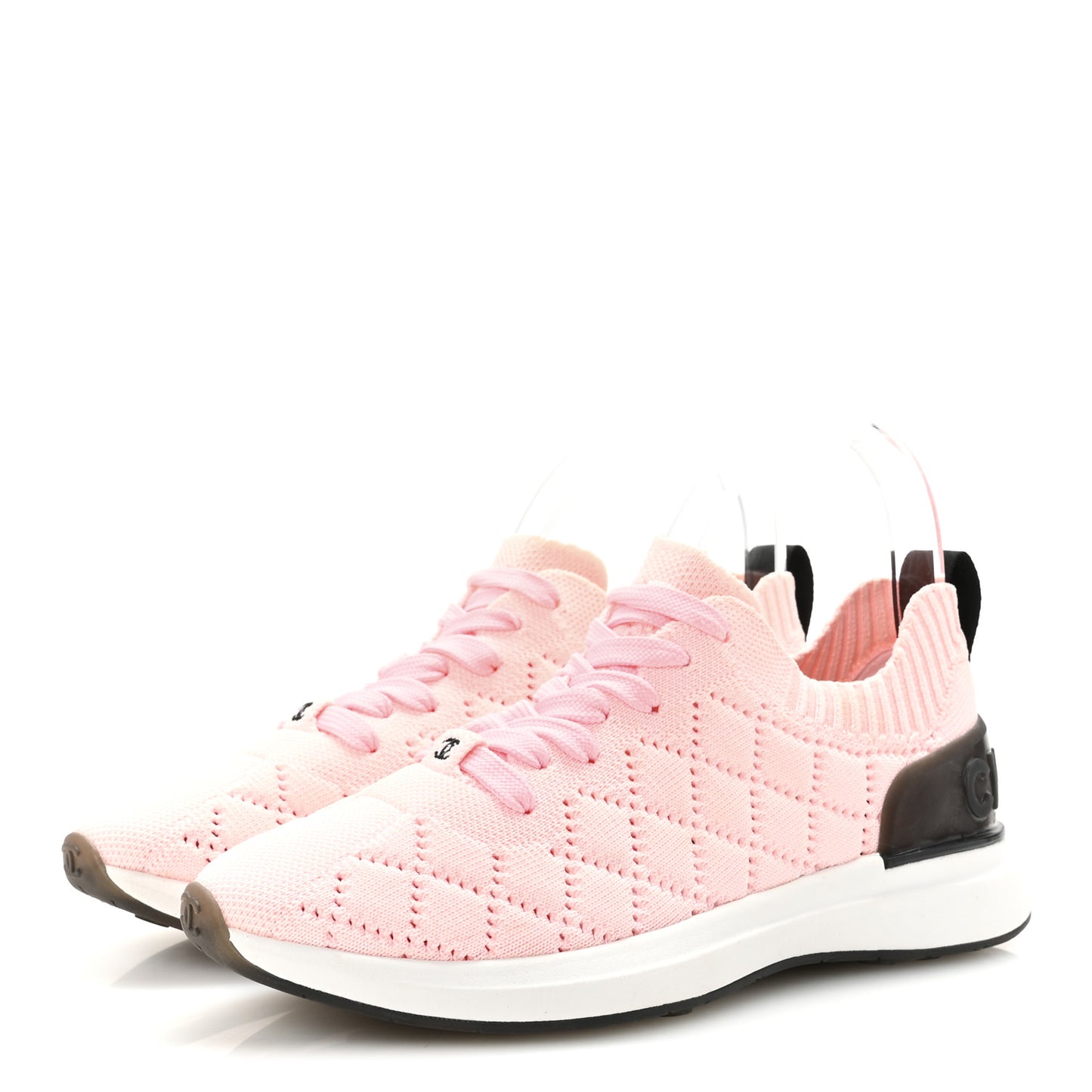 Mixed Fibers Quilted Womens CC Sneakers 37 Light Pink