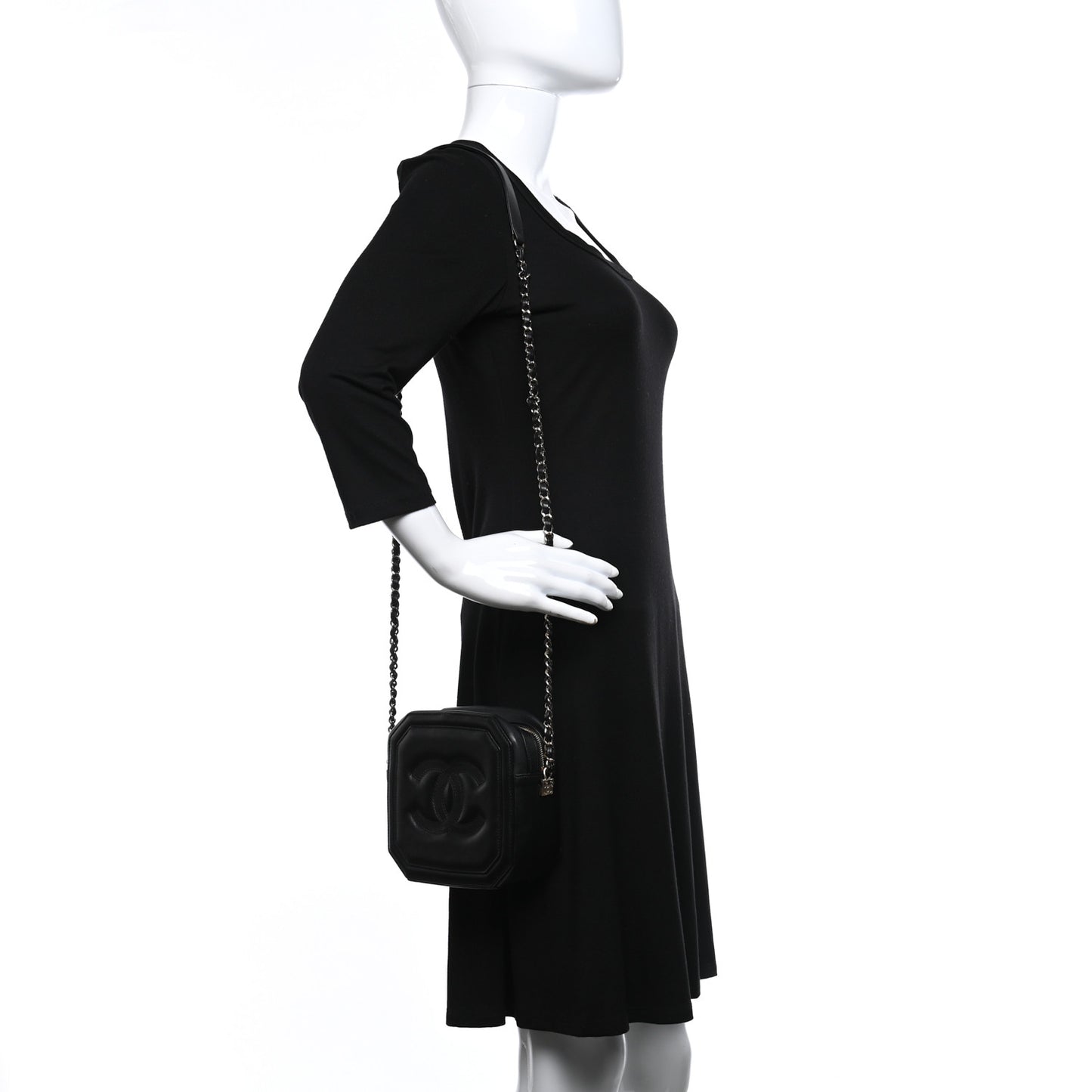 Lambskin Quilted CC On Top Vanity Black