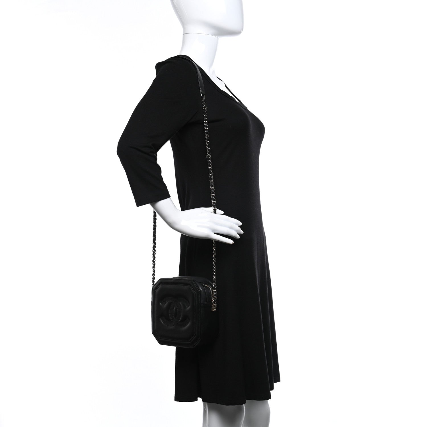 Chanel Lambskin Quilted CC On Top Vanity Black 2 of 11
