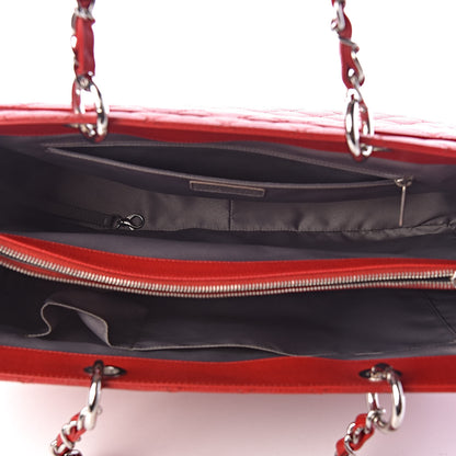 Chanel Caviar Quilted XL Grand Shopping Tote GST Red 5 of 10