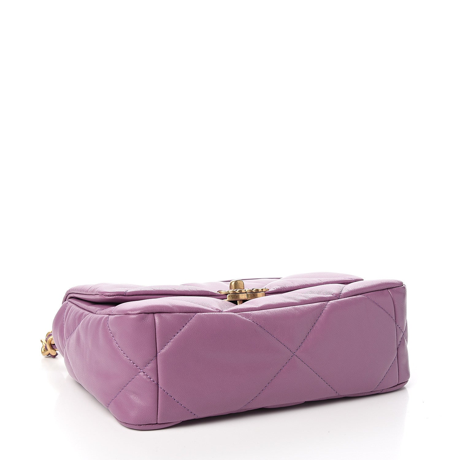Chanel Goatskin Quilted Medium 19 Flap Violet Purple 3 of 10