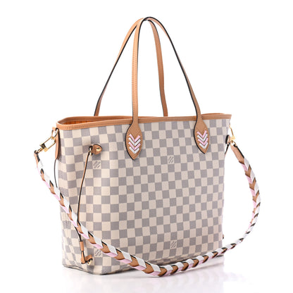 Louis Vuitton Damier Azur Braided Neverfull MM Orange 2 of 4
