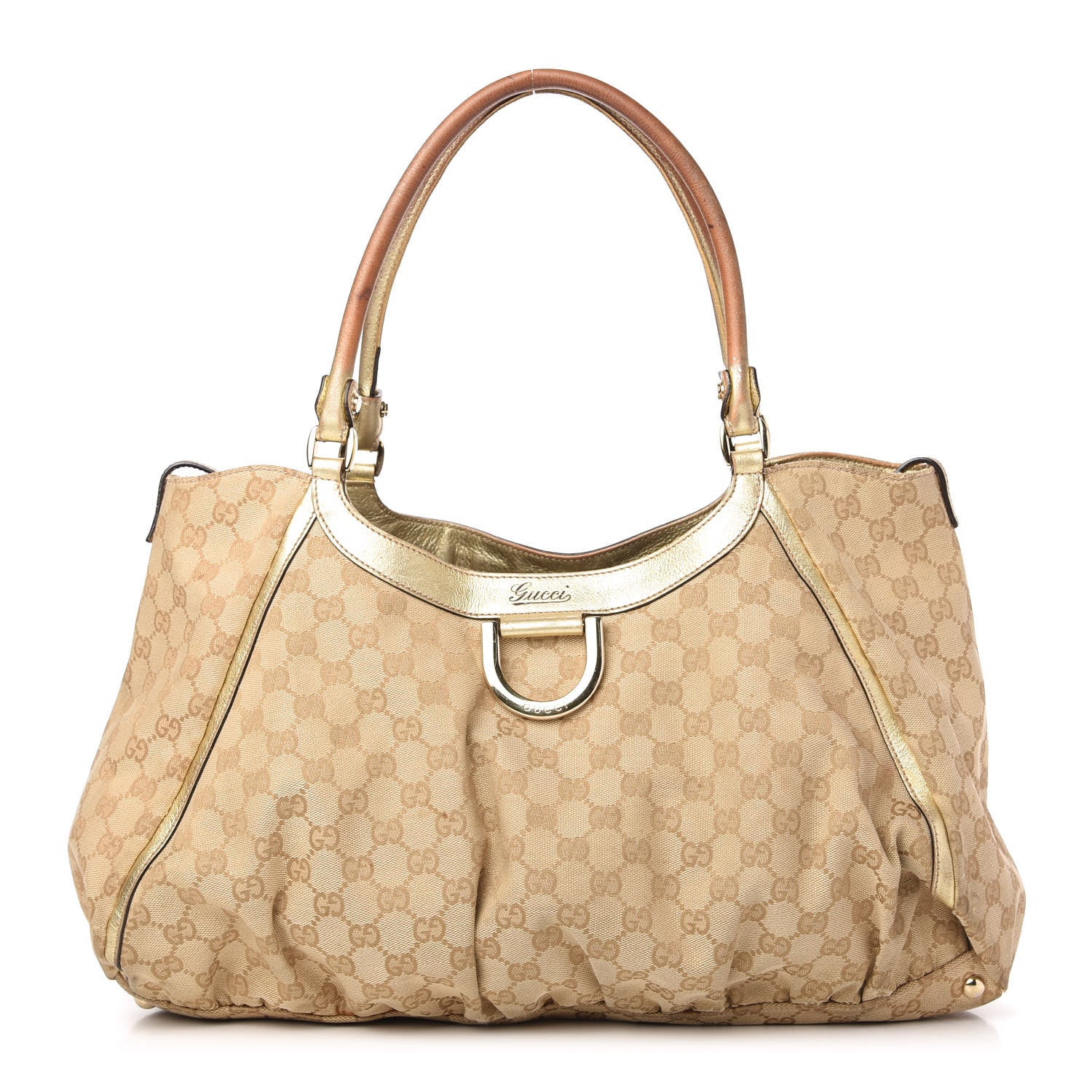 Gucci Monogram Large D Gold Hobo Metallic Gold 1 of 20