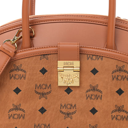 MCM Visetos Tracy Large Tote Cognac 8 of 10