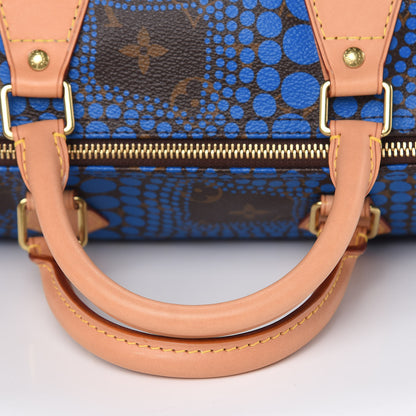 Louis Vuitton Monogram Kusama Town Speedy 30 Blue 11 of 13