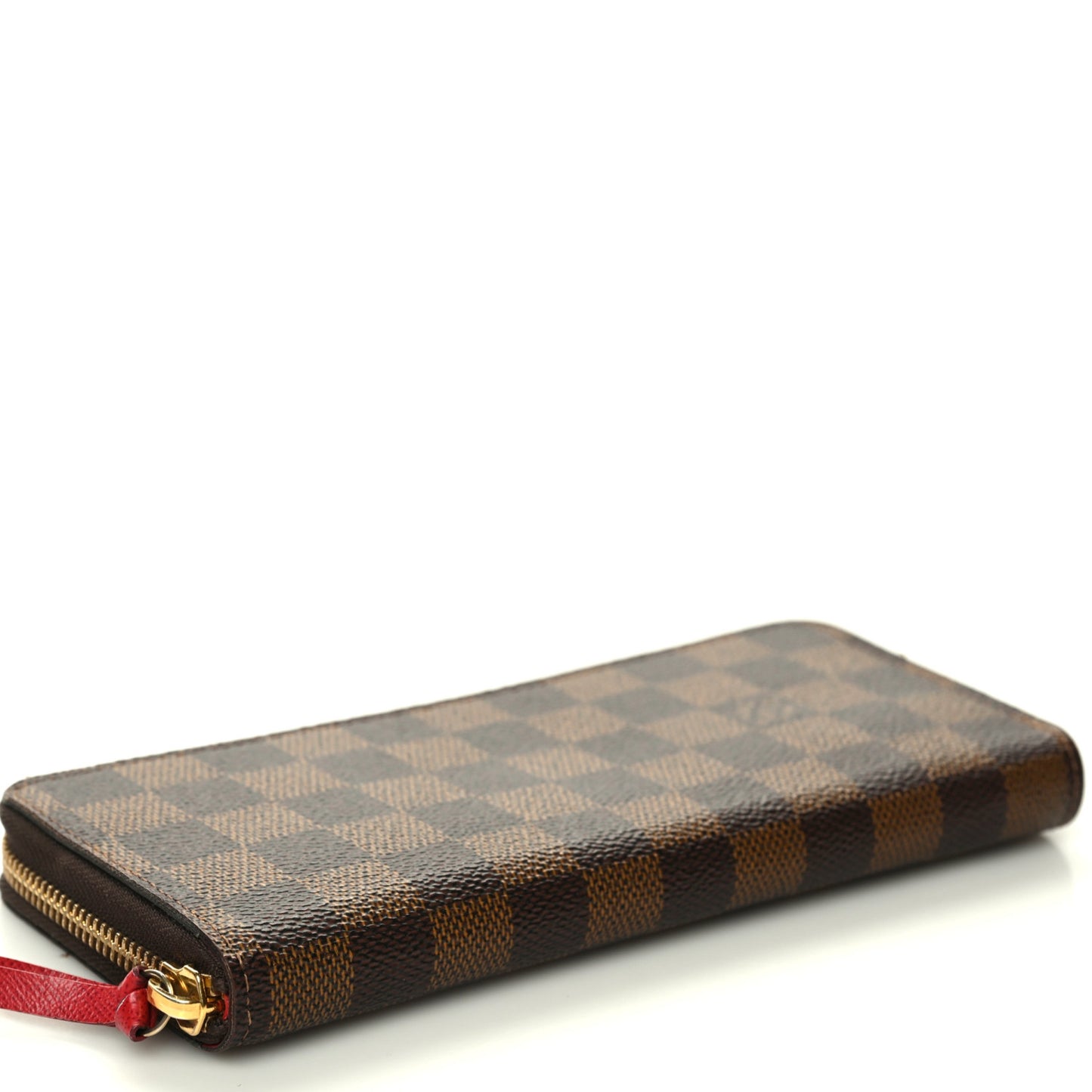 Damier Ebene Clemence Wallet Cherry