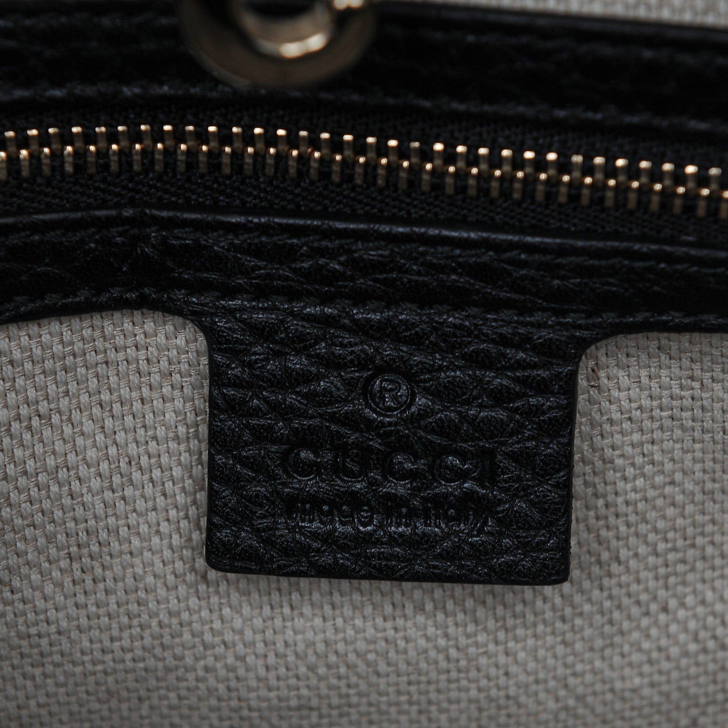Gucci Pebbled Calfskin Medium Soho Chain Shoulder Bag Black 6 of 6