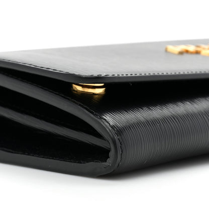 Prada Vitello Move Metal Oro Chain Wallet Black 10 of 10