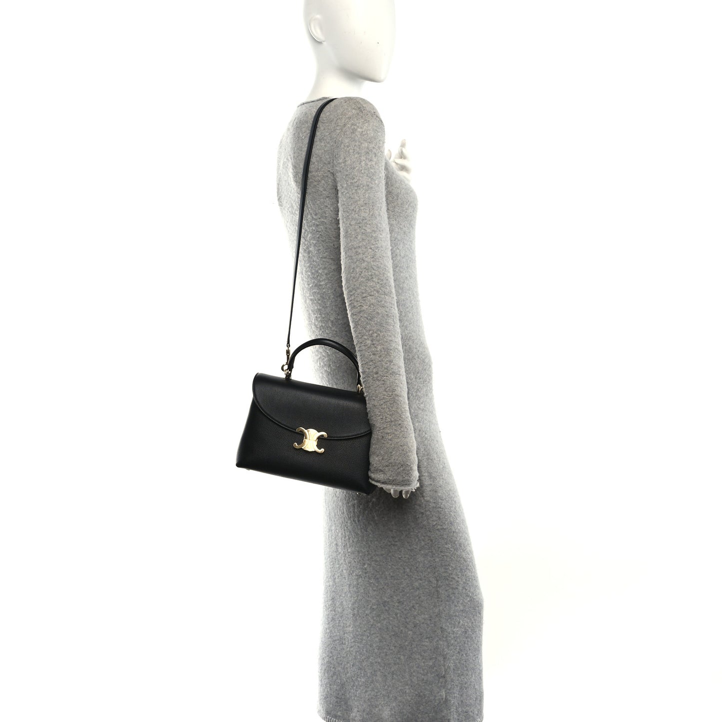 Supple Grained Calfskin Medium Nino Black