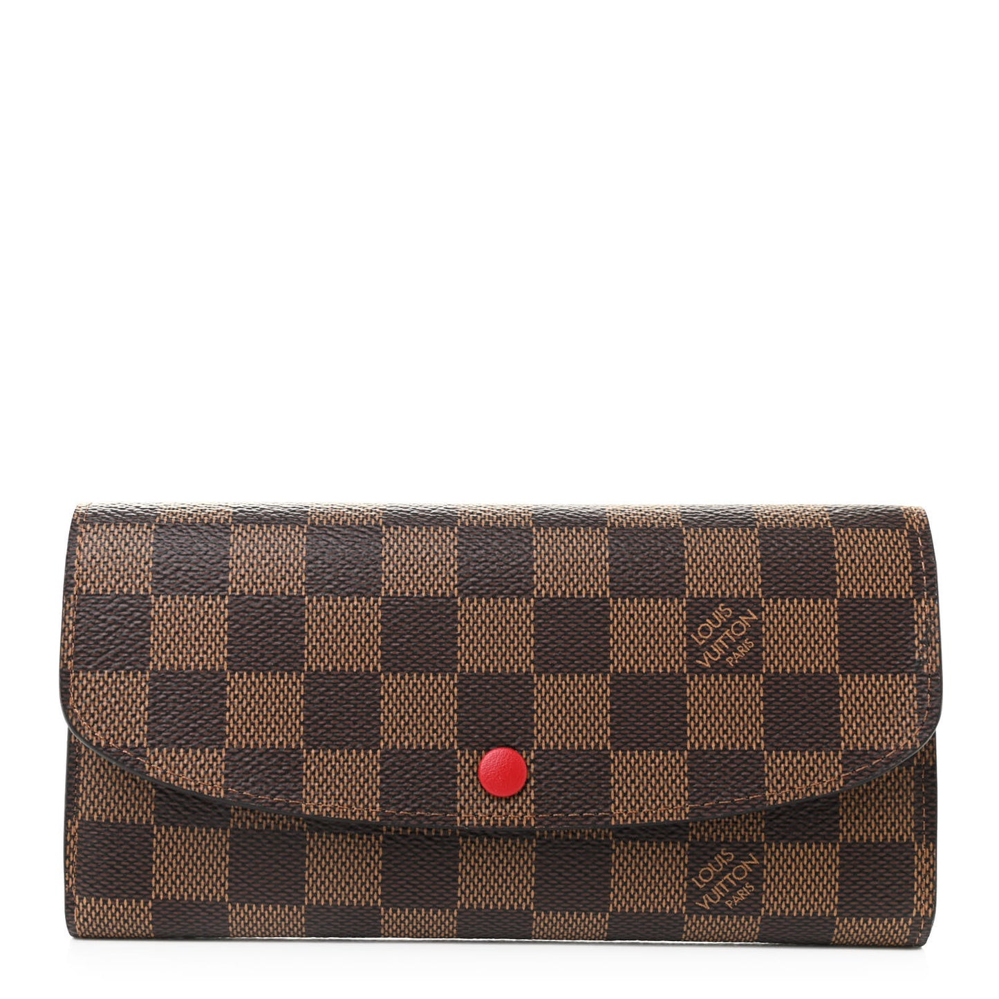 Damier Ebene Emilie Wallet Red