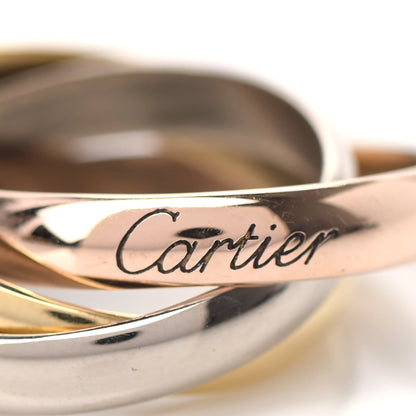 Cartier 18K Pink Yellow White Gold Classic Trinity Ring 50 5.25 4 of 9
