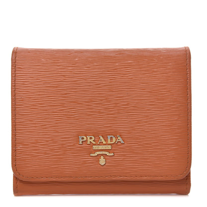 Prada Vitello Move Bifold Wallet Papaya 1 of 7