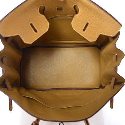 Hermes Taurillon Clemence Birkin 35 Curry 7 of 43