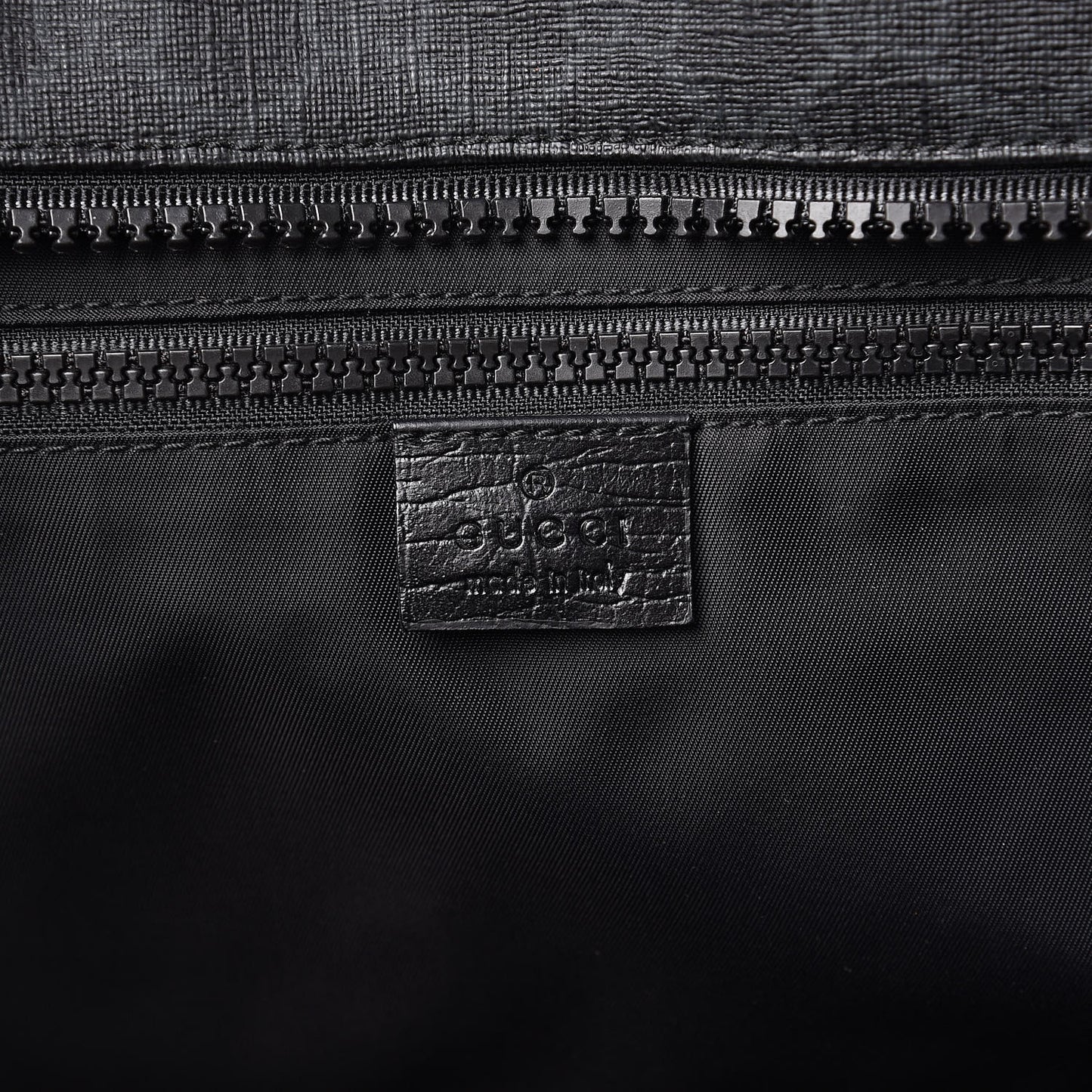 GG Plus Monogram Travel Bag Black