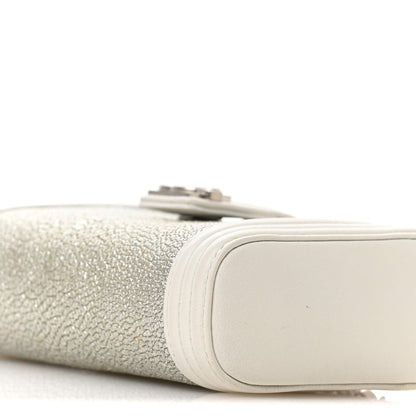 Chanel Metallic Galuchat Stingray Lambskin Mini Clutch With Removable Chain Silver 11 of 12