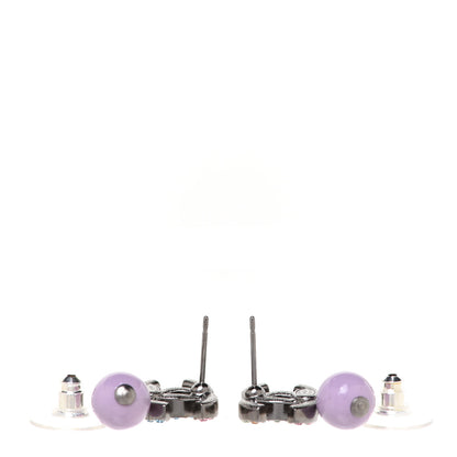 Chanel Ruthenium Crystal Bead CC Drop Earrings Multicolor 3 of 5