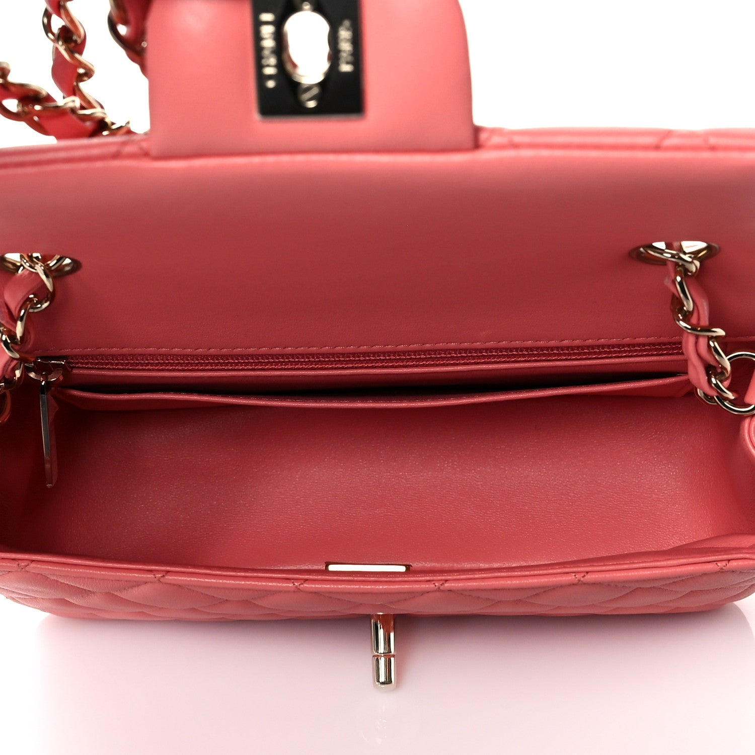 Chanel Lambskin Quilted Mini Rectangular Flap Pink 5 of 11