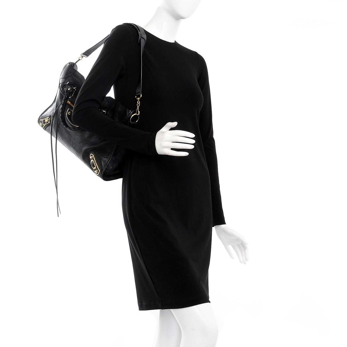 Chevre Gold Metallic Edge Hardware City Black