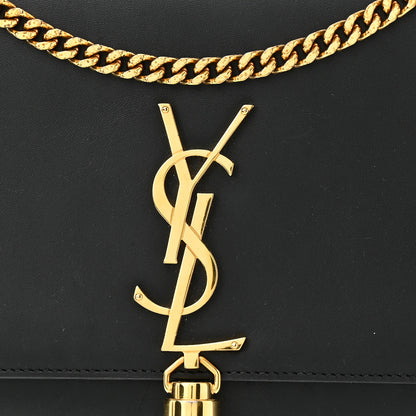 Saint Laurent Smooth Calfskin Medium Classic Monogram Kate Tassel Satchel Black 8 of 12