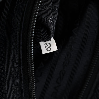 Prada Tessuto Nylon Saffiano Double Buckle Messenger Shoulder Bag Black 6 of 10
