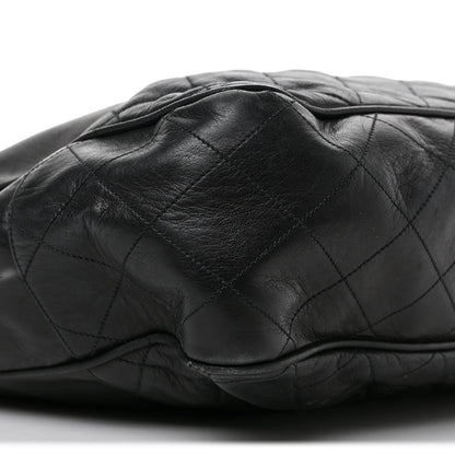 Chanel Lambskin Quilted Shopping Tote Black 7 of 8