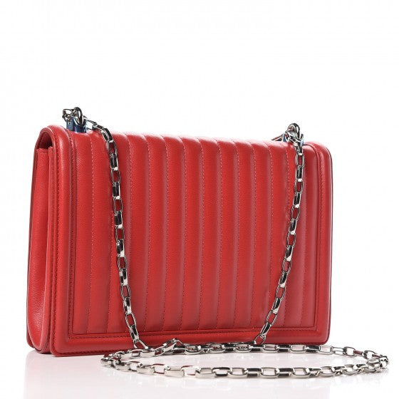 Nappa Matelasse Shoulder Bag Rosso