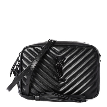 Saint Laurent Calfskin Matelasse Monogram Lou Camera Bag Black 1 of 10