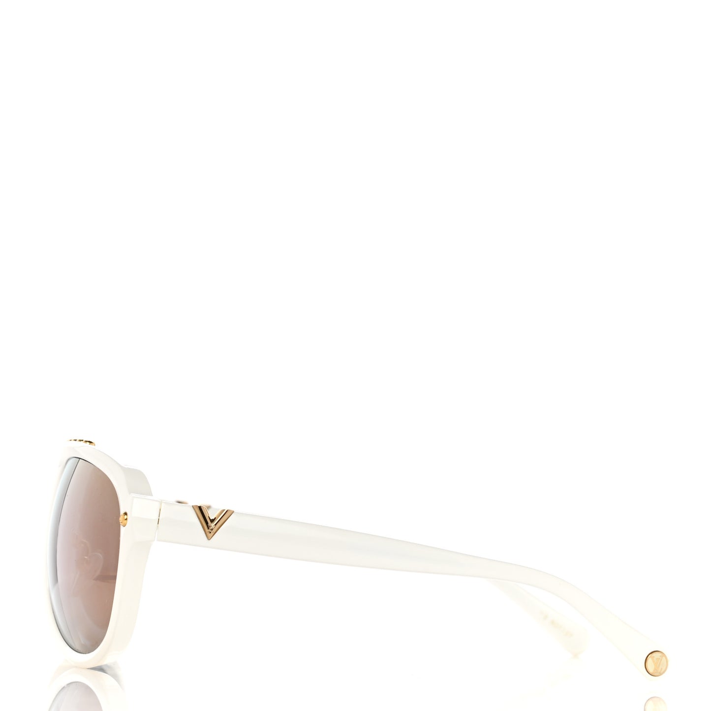 Acetate Aviator Serpico Studded Sunglasses Z2358W White