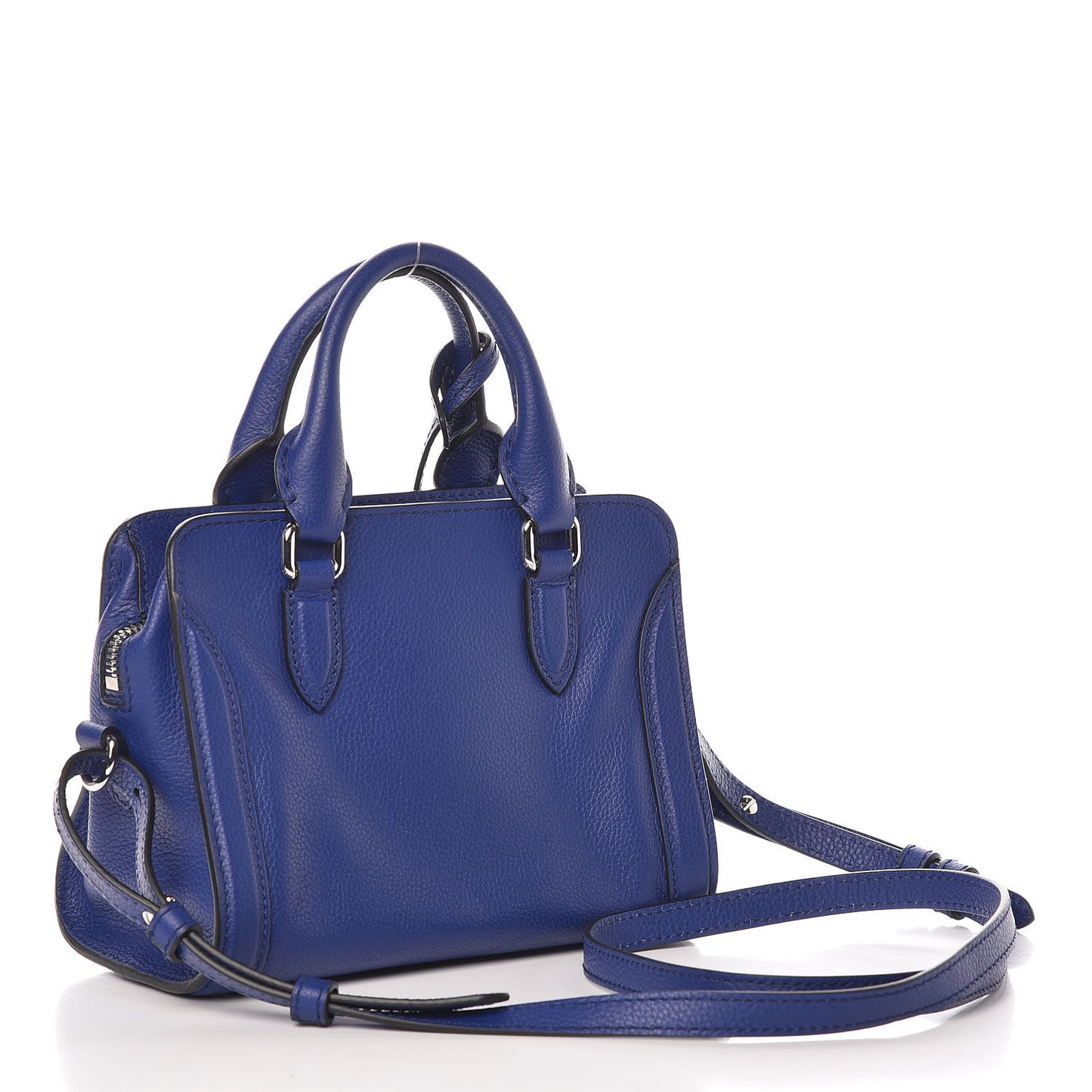 Pebbled Calfskin Mini Padlock Tote Ultramarine