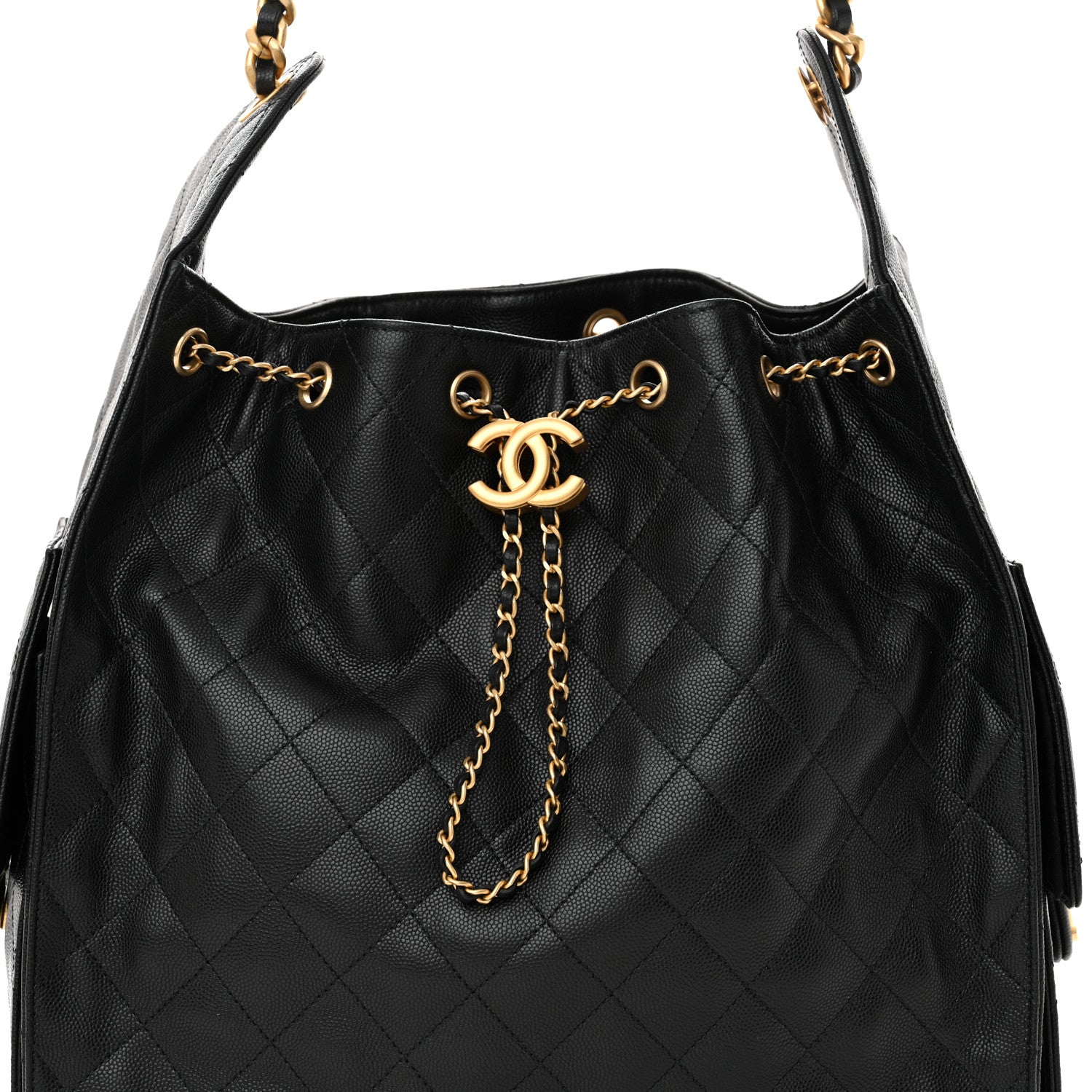 Chanel Caviar Quilted Medium Chanel 25 Handbag Black 9 of 11