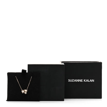 Suzanne Kalan 18K Rose Gold Diamond Mini Inlay Pendant Necklace 5 of 5