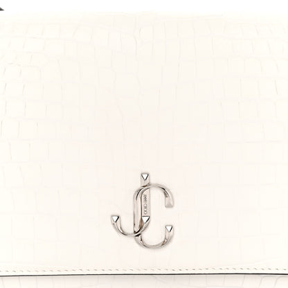 Jimmy Choo Calfskin Crocodile Embossed Palace Crossbody Latte 7 of 11