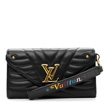 Louis Vuitton Calfskin New Wave Long Wallet Black 1 of 10