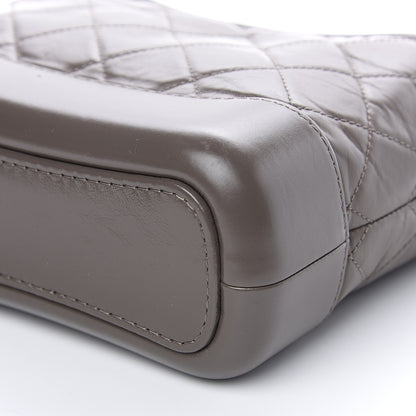 Chanel Aged Calfskin Quilted Small Gabrielle Hobo Grey 8 of 9